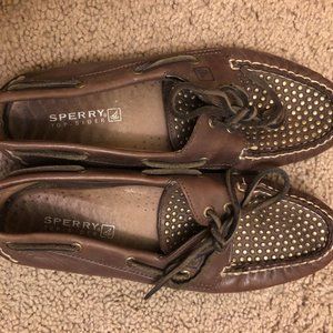 Genuine Leather Sperry's with Studs Women's Size 8